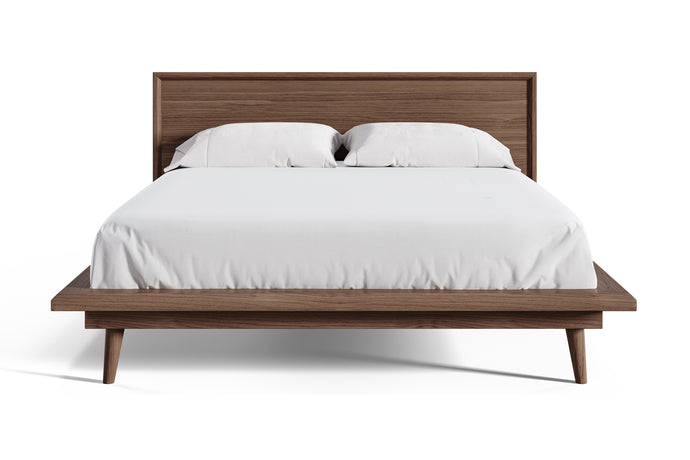 Valencia Greta Wood Queen Size Bed Frame, Walnut