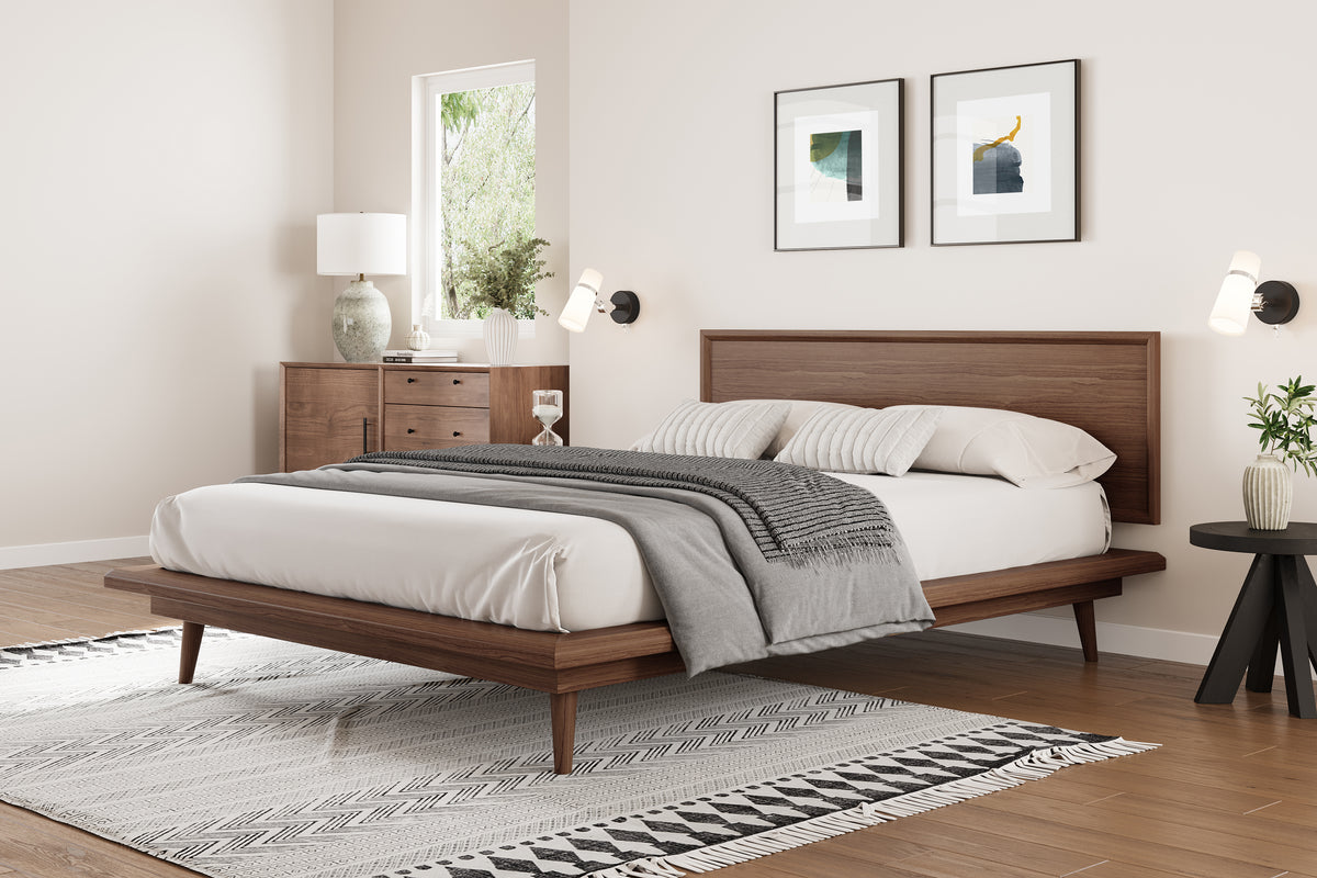 Valencia Greta Wood King Size Bed Frame, Walnut