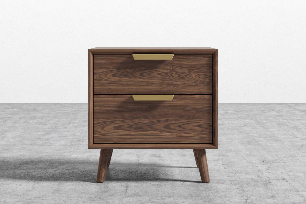 Valencia Greta Wood Nightstand, Walnut