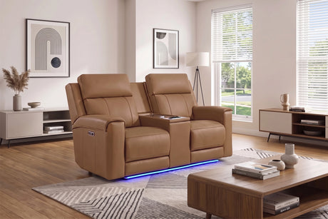 Harbour Immersive Audio Leather Dual Recliner Loveseat Lounge with Heat & Massage & Ventilation