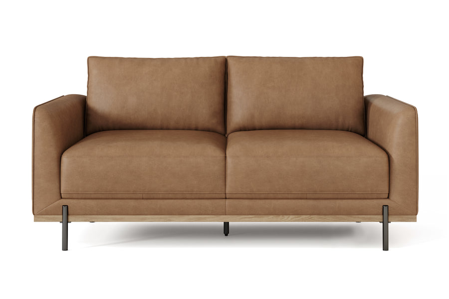 Valencia Imogen Top Grain Leather Loveseat Lounge, Tan