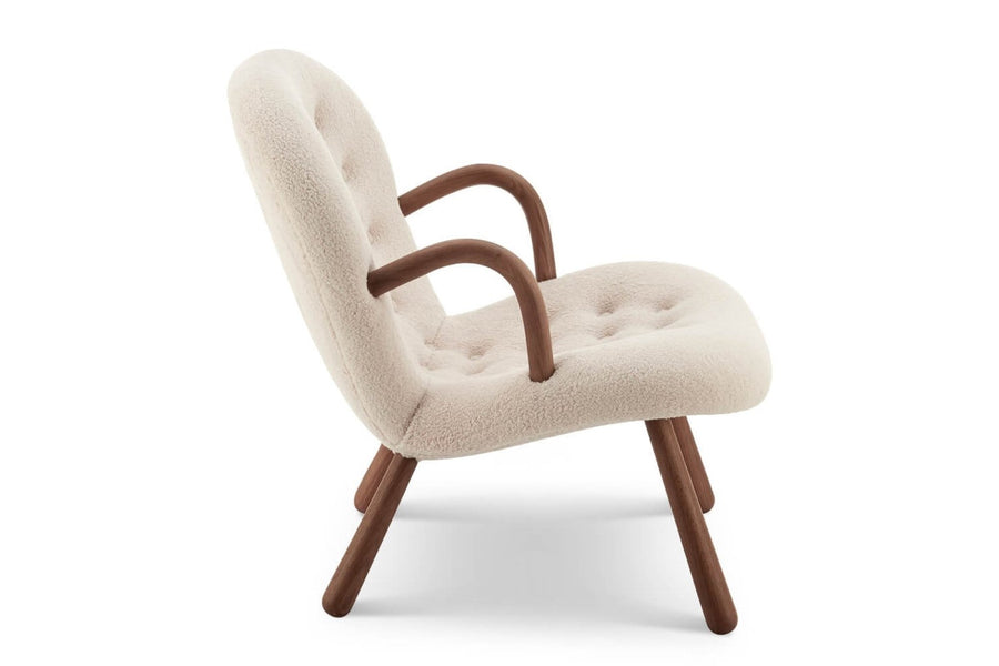 Valencia Nova Faux Sheepskin Accent Chair, Beige Color