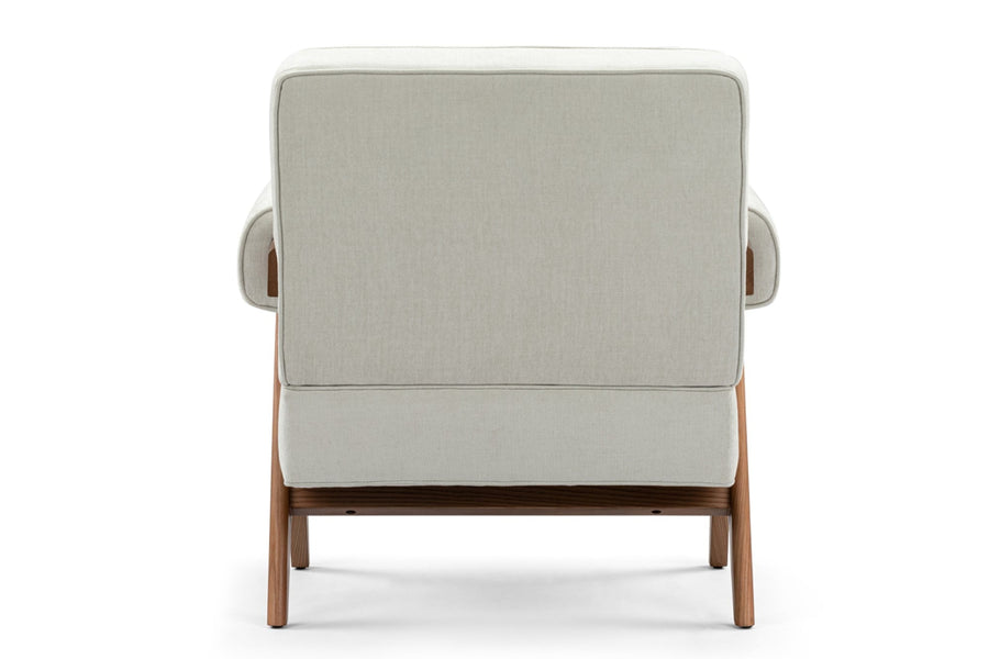 Valencia Fern Boucle Fabric Accent Chair, Pebble Color