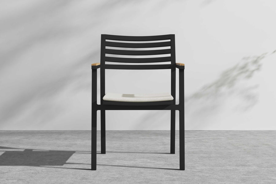 Valencia Kline Fabric Dining Chair, Black