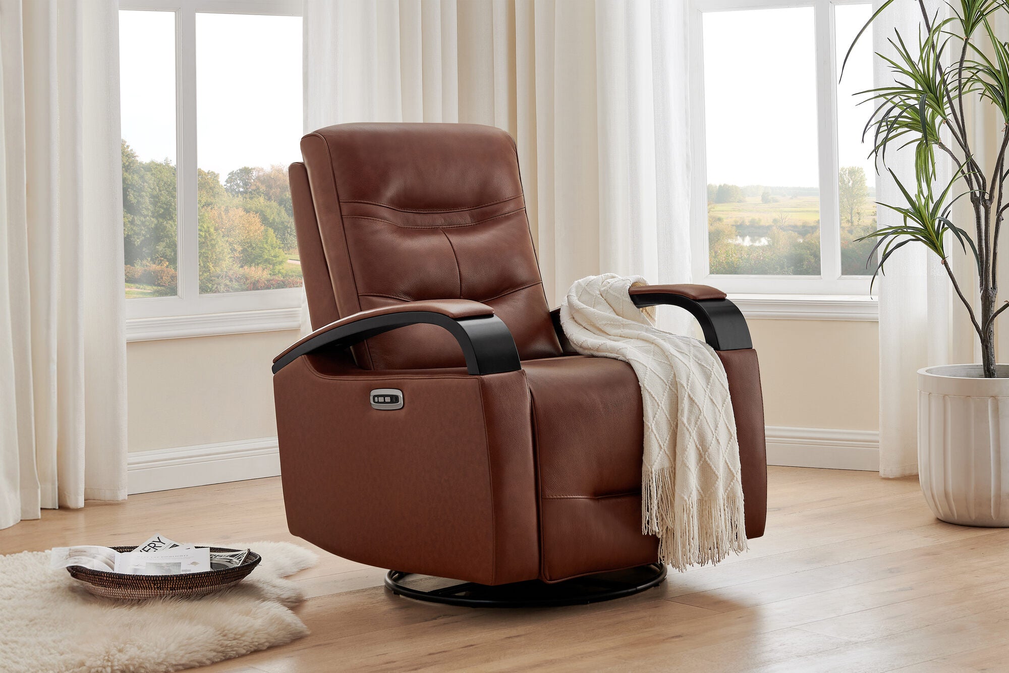 Leather Recliner Wood Arm Recliner Costco Swivel Recliner With