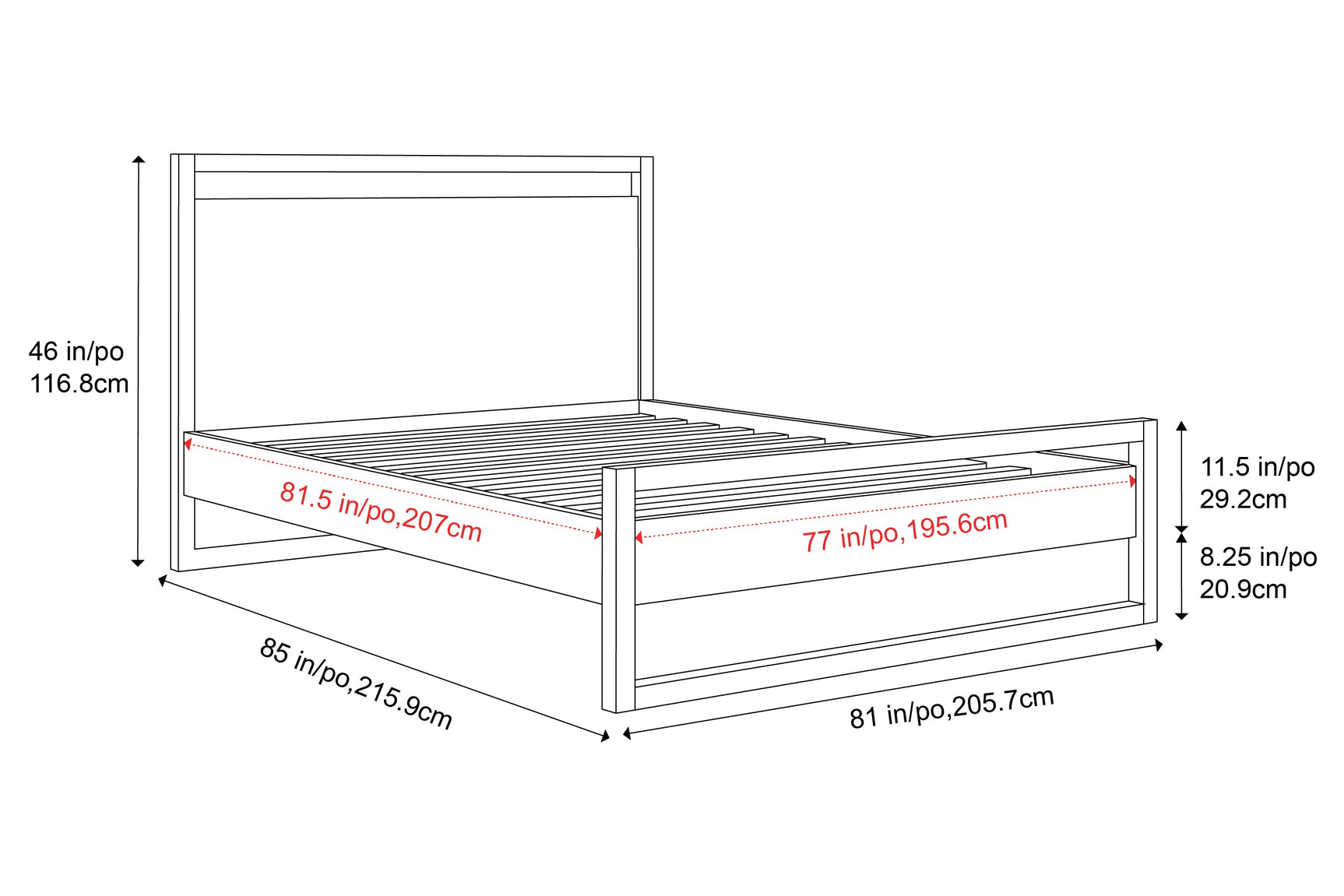 Leah Wood Bed Frame