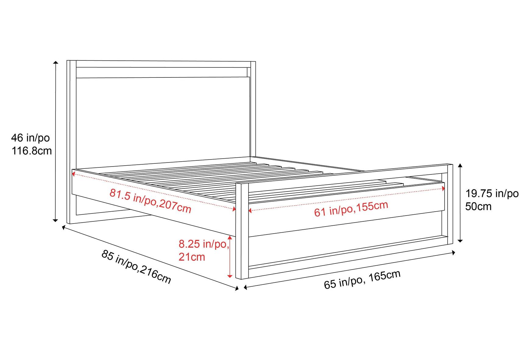 Leah Wood Bed Frame