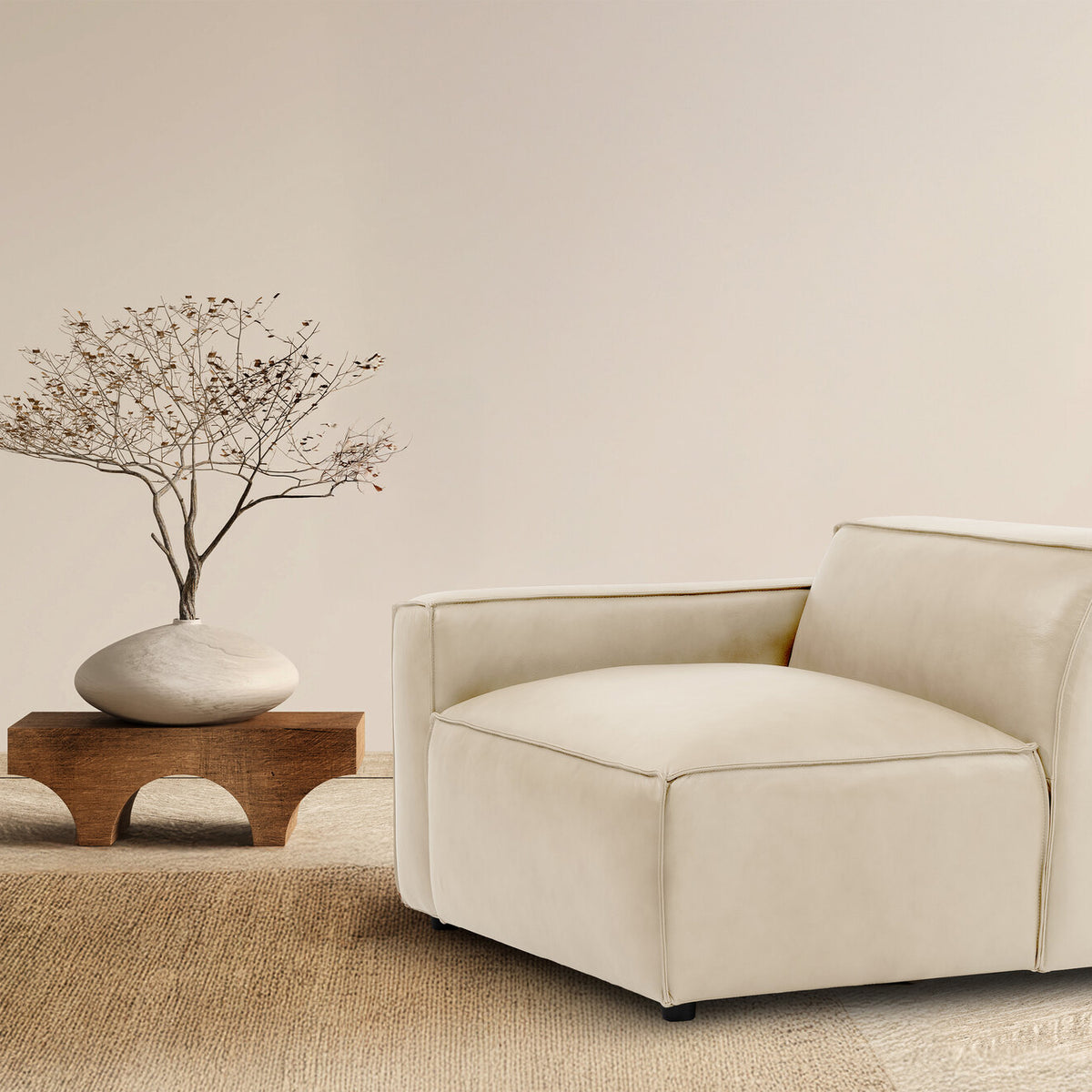 Nathan Leather Left Arm Lounge Module – Valencia Theater Seating Australia