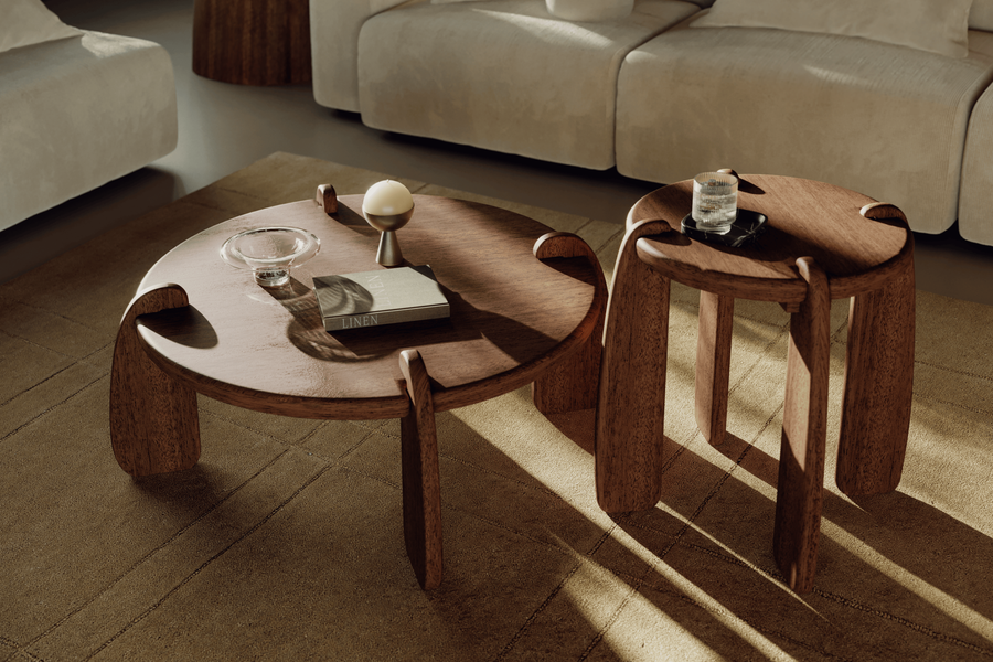 Valencia Ligna Wood Coffee Table, Walnut