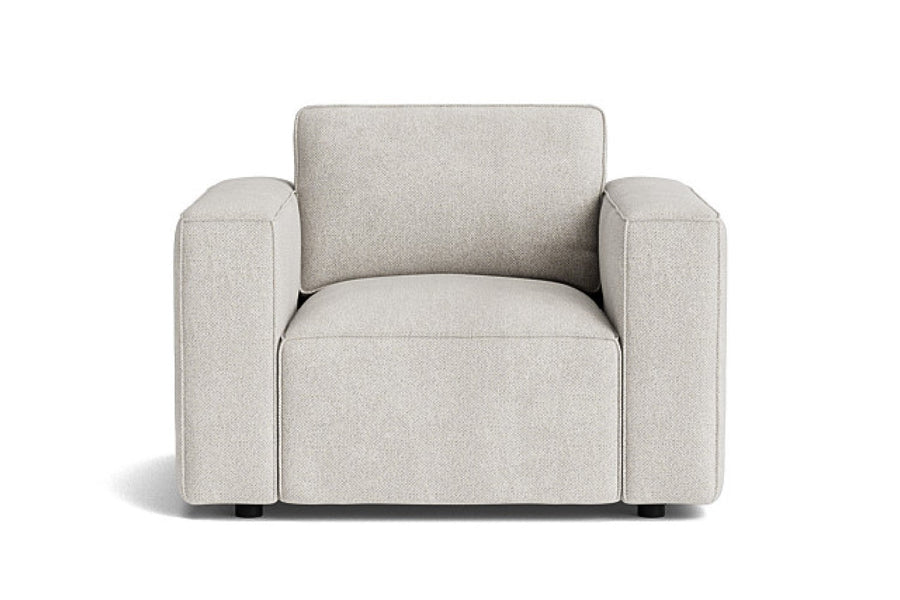 Valencia Lumi Polyester Linen Fabric Accent Chair, Light Grey