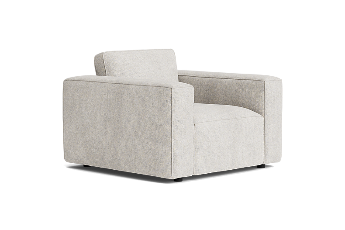 Valencia Lumi Polyester Linen Fabric Accent Chair, Light Grey