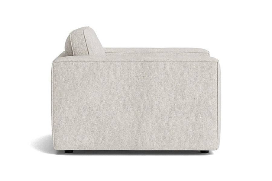 Valencia Lumi Polyester Linen Fabric Accent Chair, Light Grey