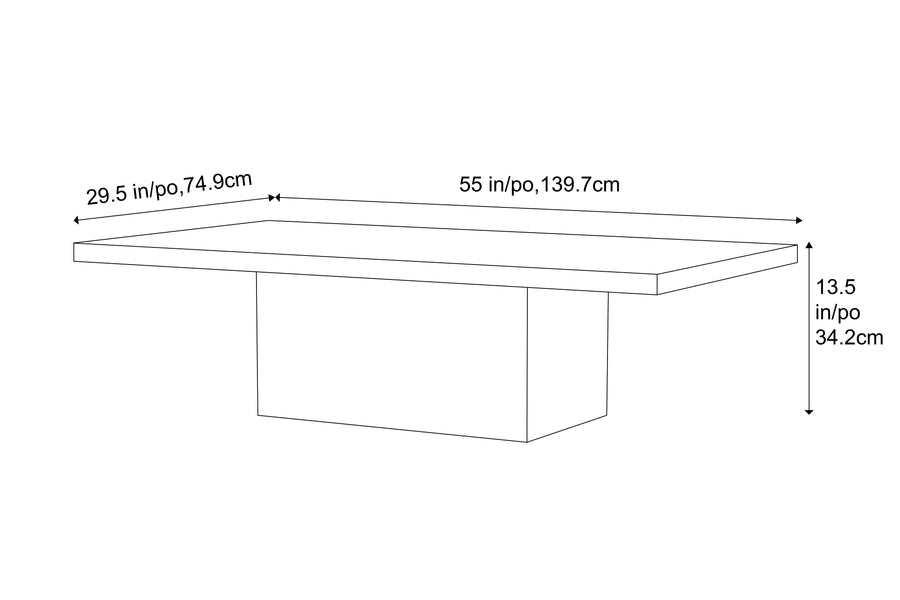 Valencia Maya Coffee Table, White Oak