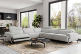 Melania Leather Reclining Corner Sectional Lounge