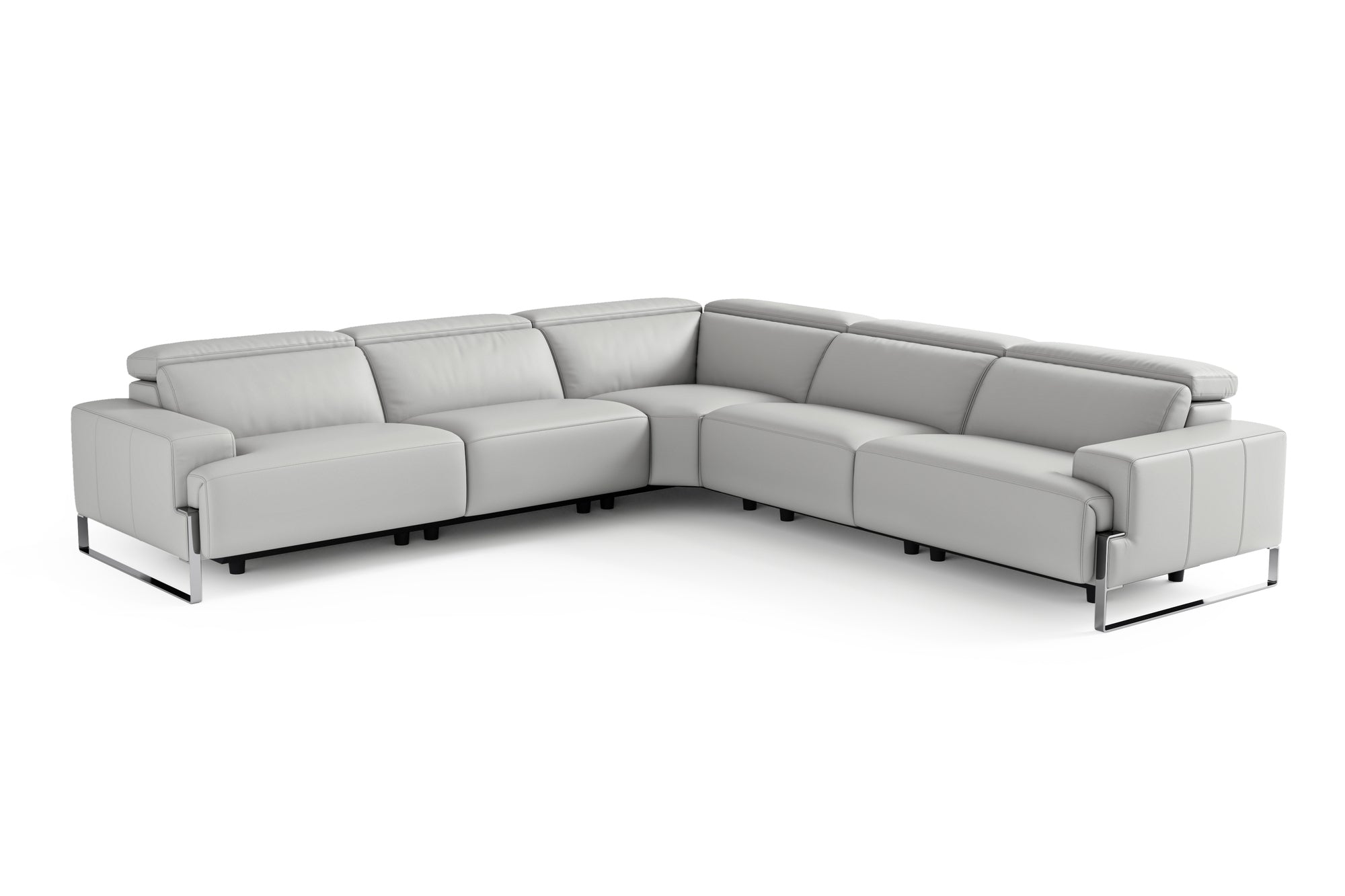 Melania Leather Reclining Corner Sectional Lounge
