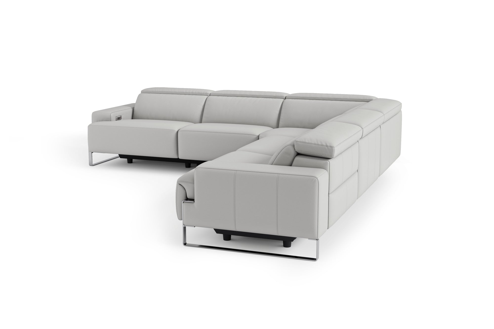 Melania Leather Reclining Corner Sectional Lounge