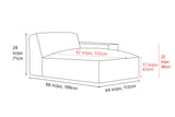 Nathan Leather Right Chaise Lounge Module