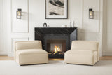 Nathan Leather Armless Lounge Module