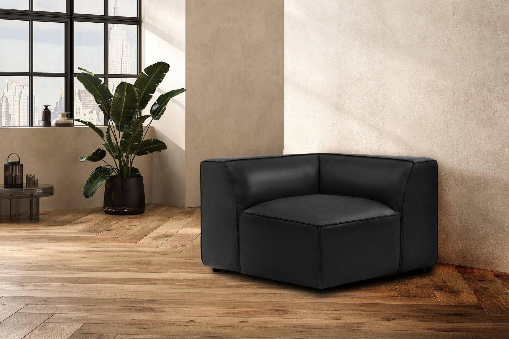 Nathan Leather Corner Lounge Module