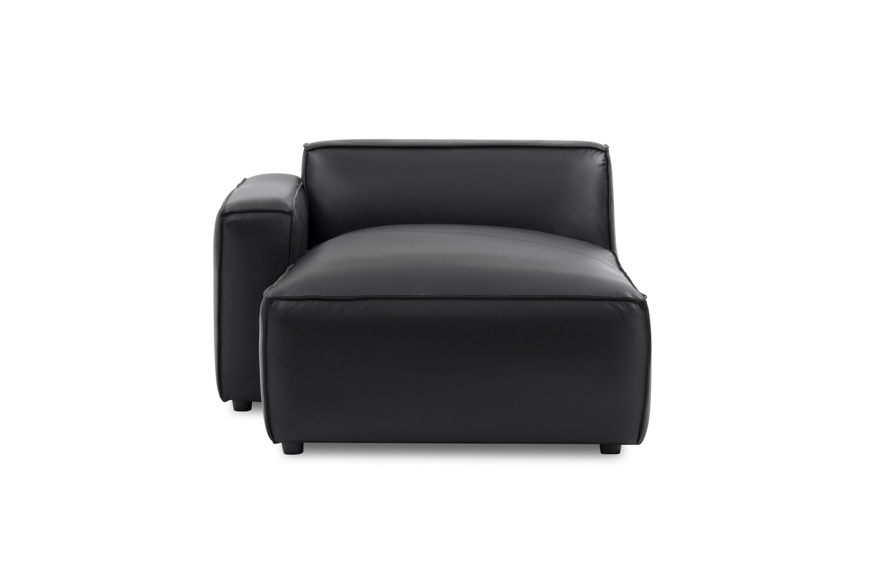 Nathan Leather Left Chaise Lounge Module