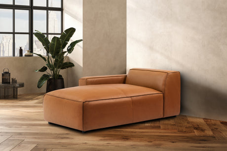 Nathan Leather Left Chaise Lounge Module