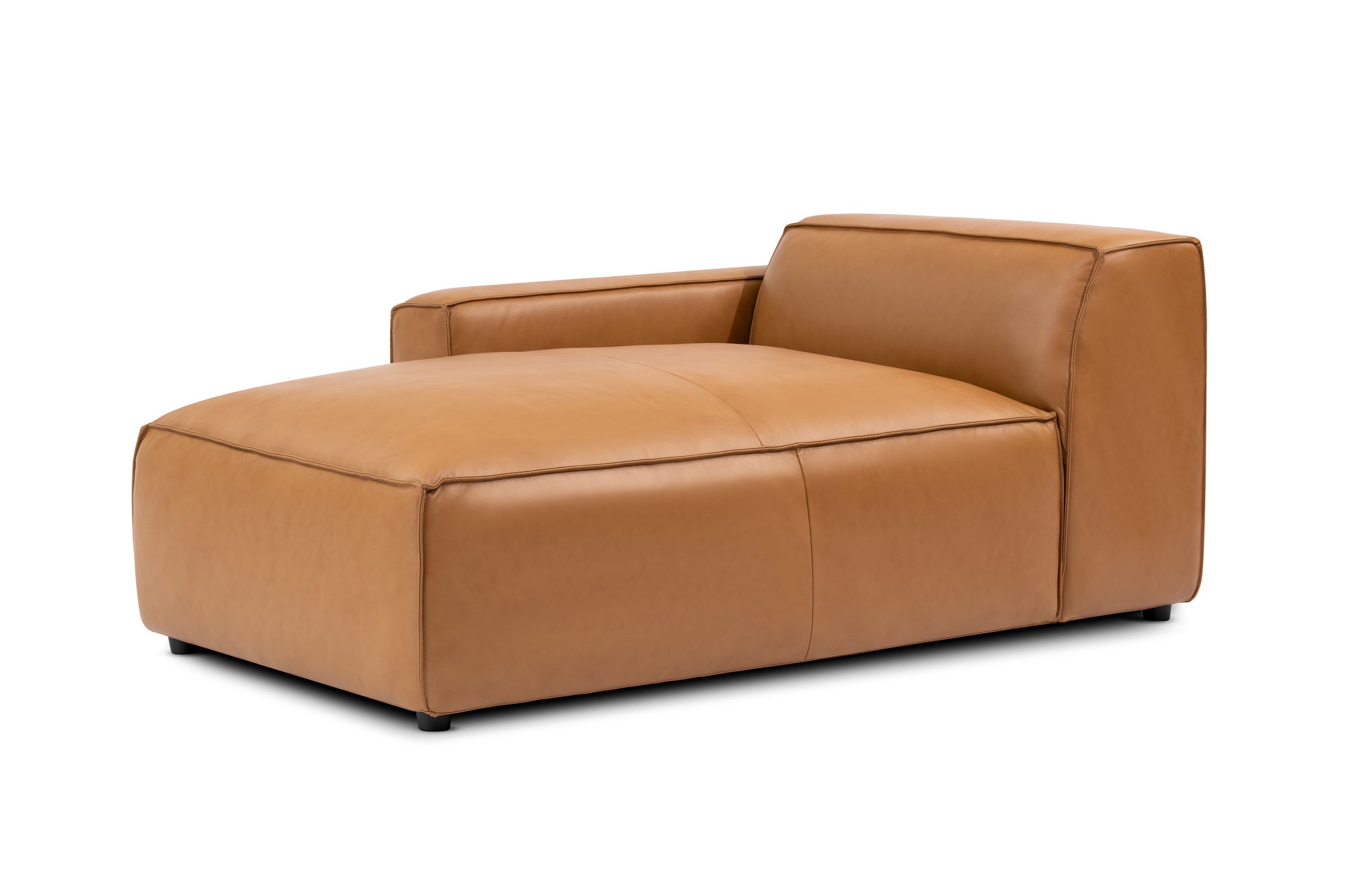 Nathan Leather Left Chaise Lounge Module