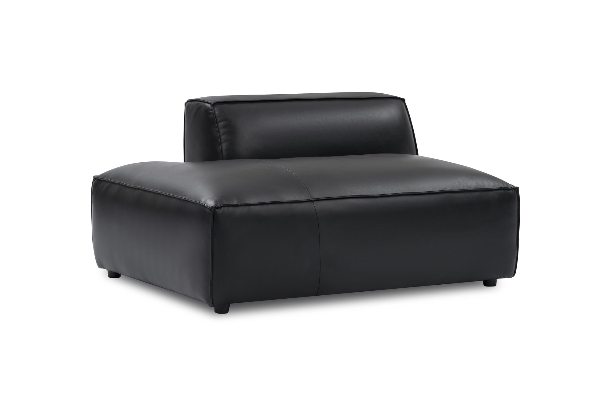 Nathan Leather Left Open-End Lounge Module