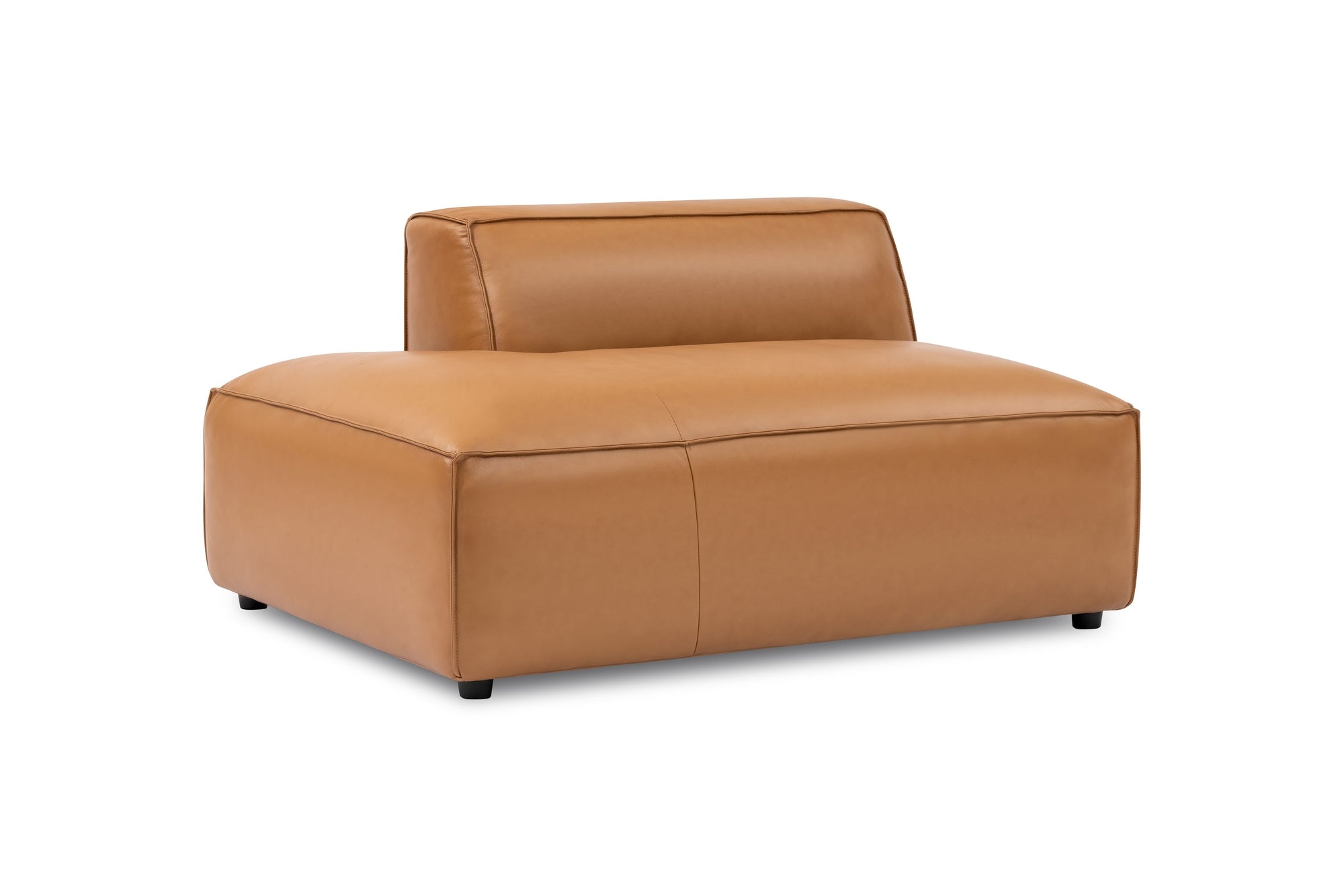 Nathan Leather Left Open-End Lounge Module