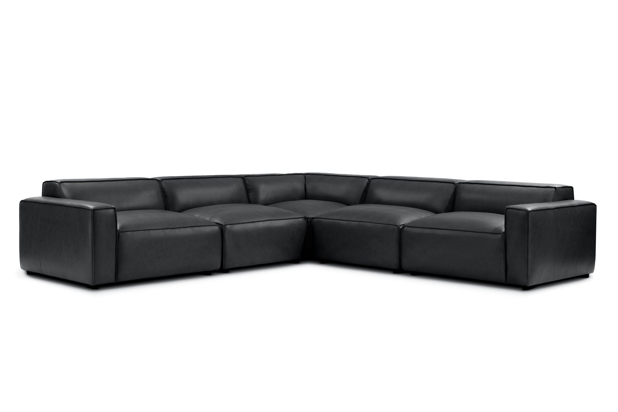 Nathan Leather Modular Corner Sectional Lounge