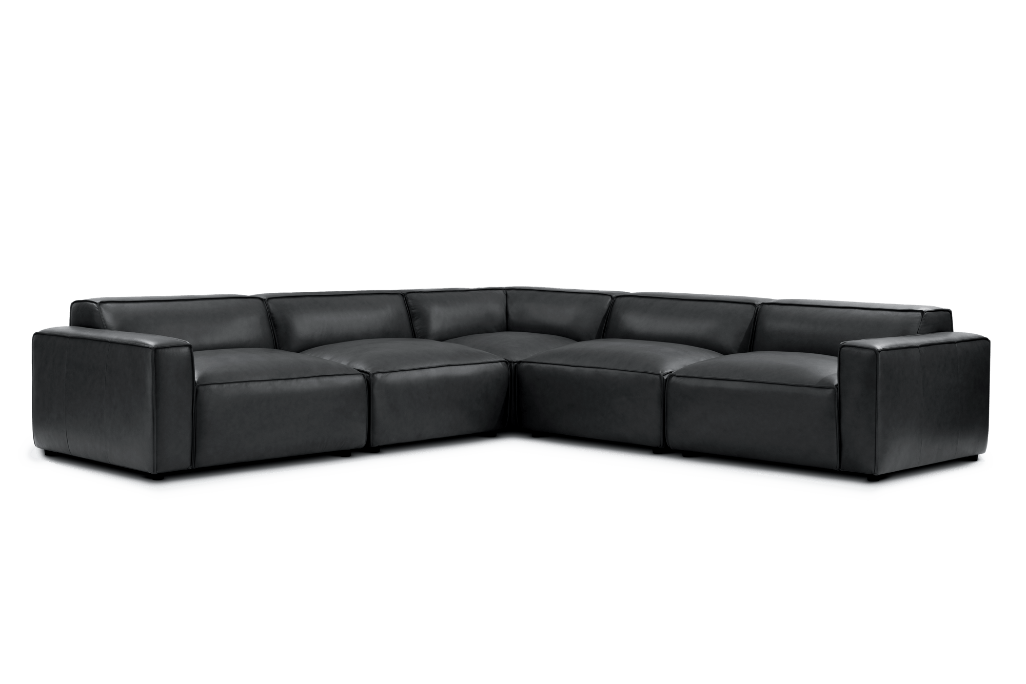 Nathan Leather Modular Corner Sectional Lounge