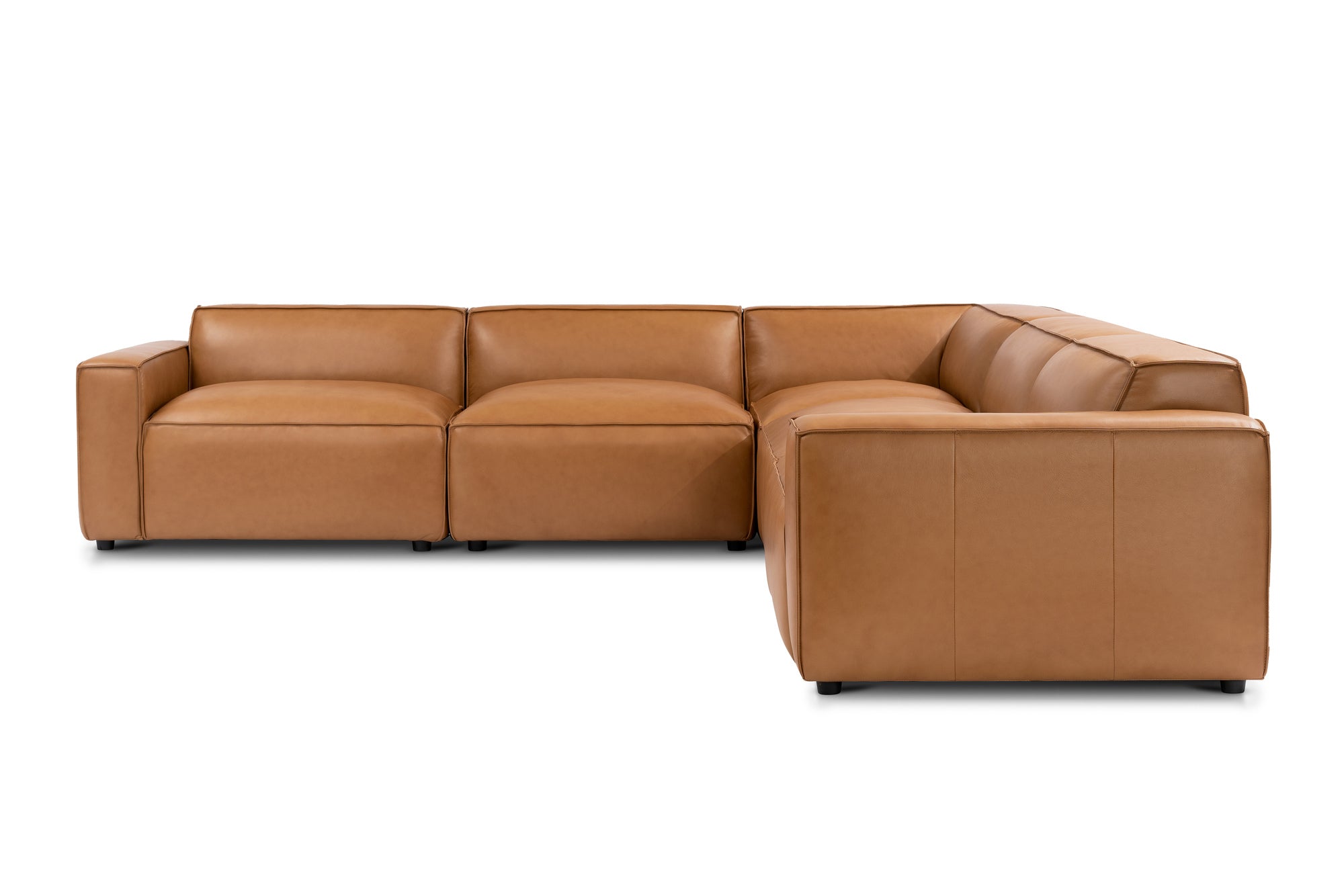 Nathan Leather Modular Corner Sectional Lounge