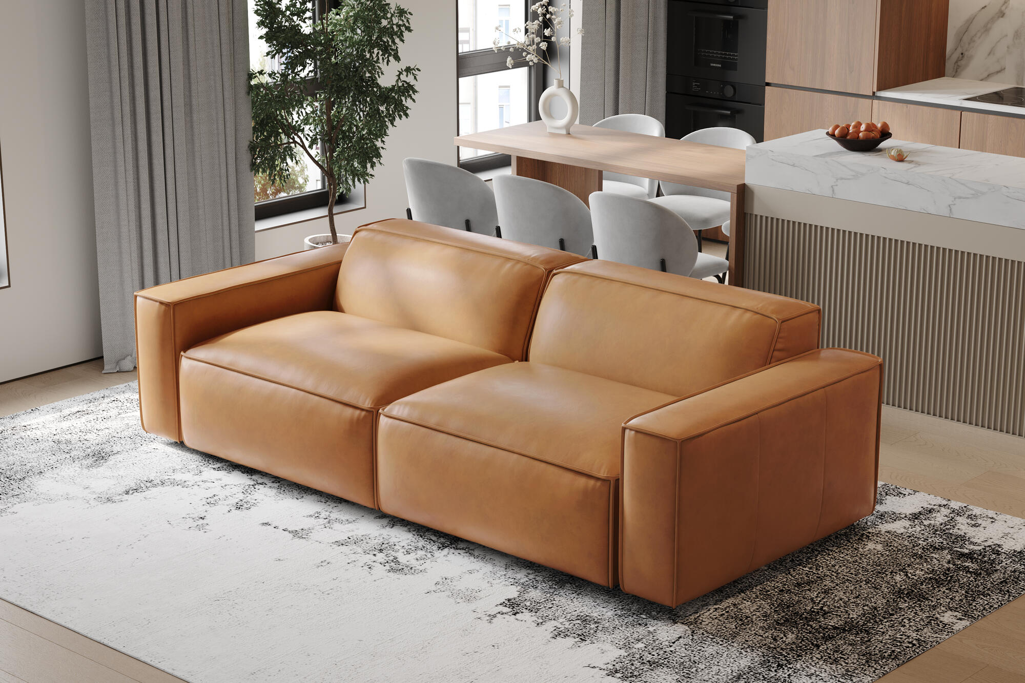Nathan Leather Modular Lounge