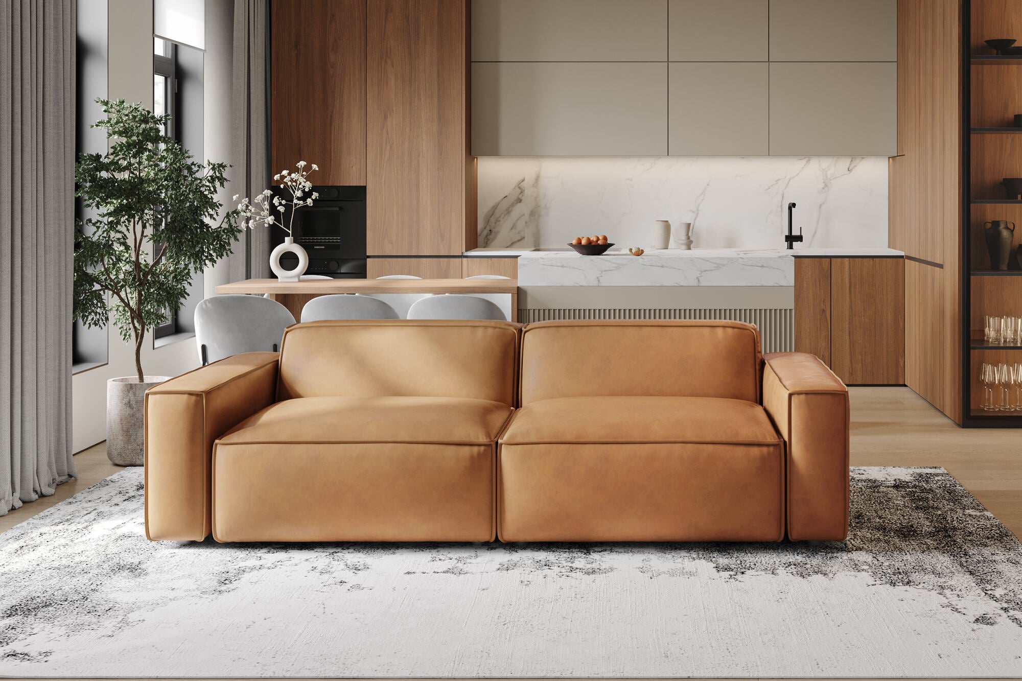 Nathan Leather Modular Lounge