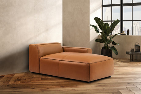 Nathan Leather Right Chaise Lounge Module