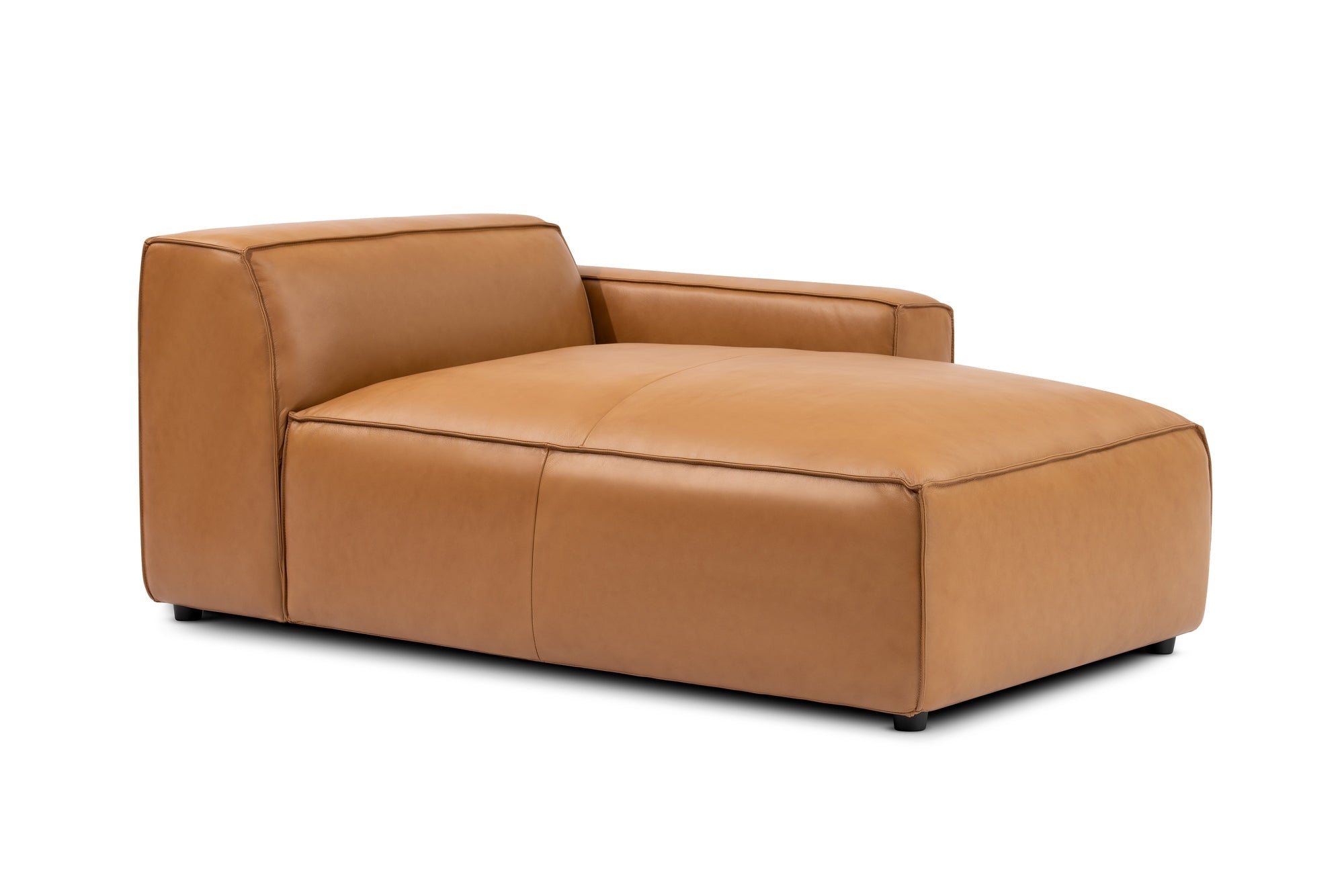 Nathan Leather Right Chaise Lounge Module