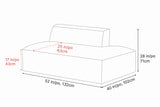 Nathan Leather Right Open-End Lounge Module