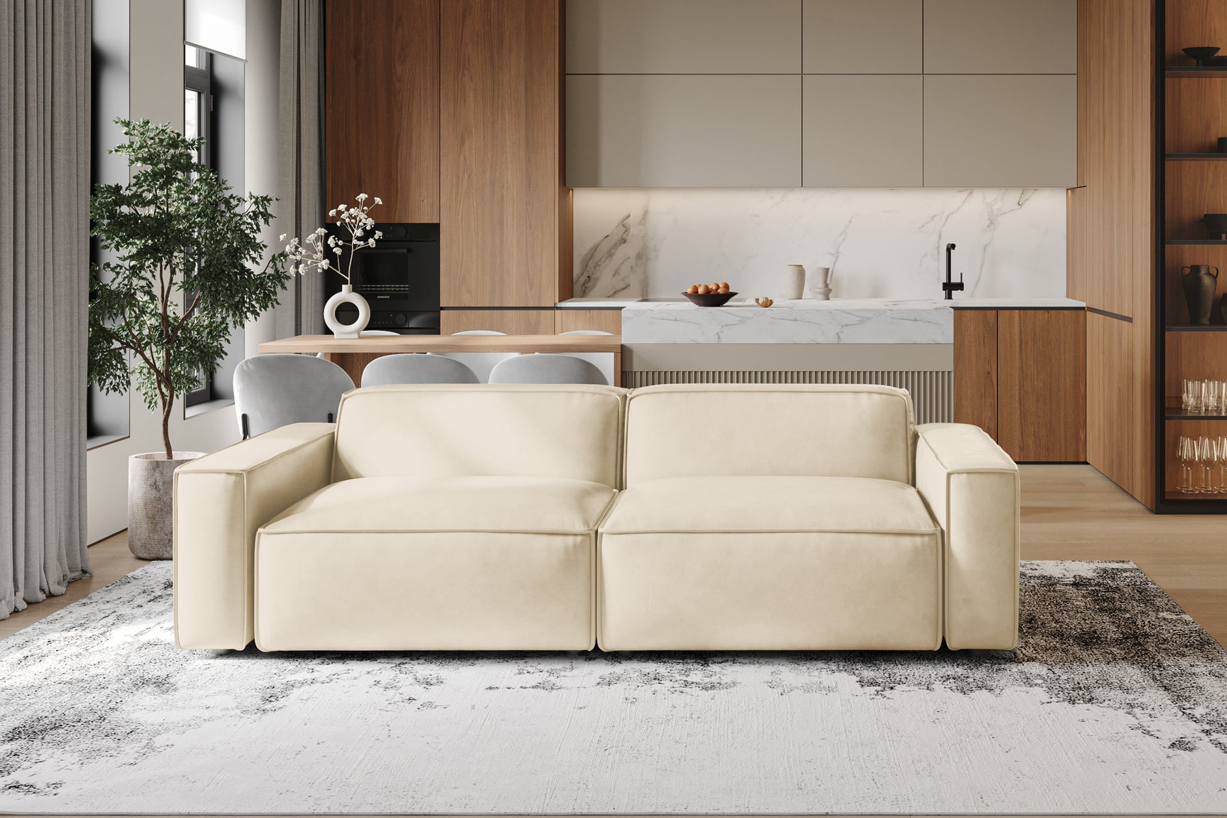 Nathan Leather Modular Lounge