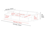 Nathan Leather Modular Bed Sectional Lounge