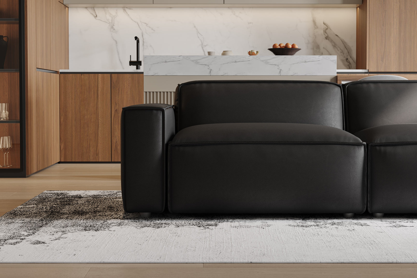 Nathan Leather Modular Sectional Lounge