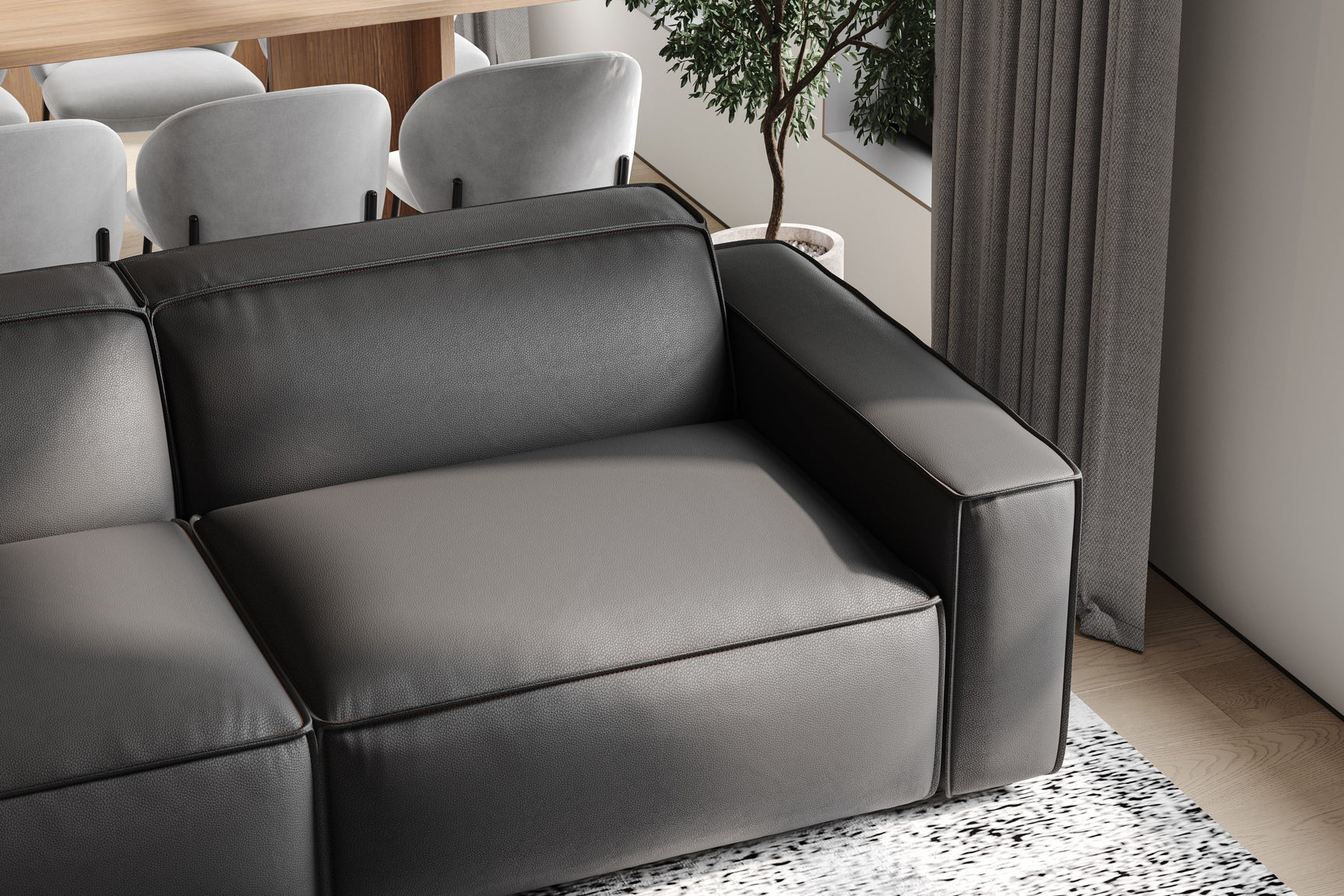 Nathan Leather Modular Sectional Lounge