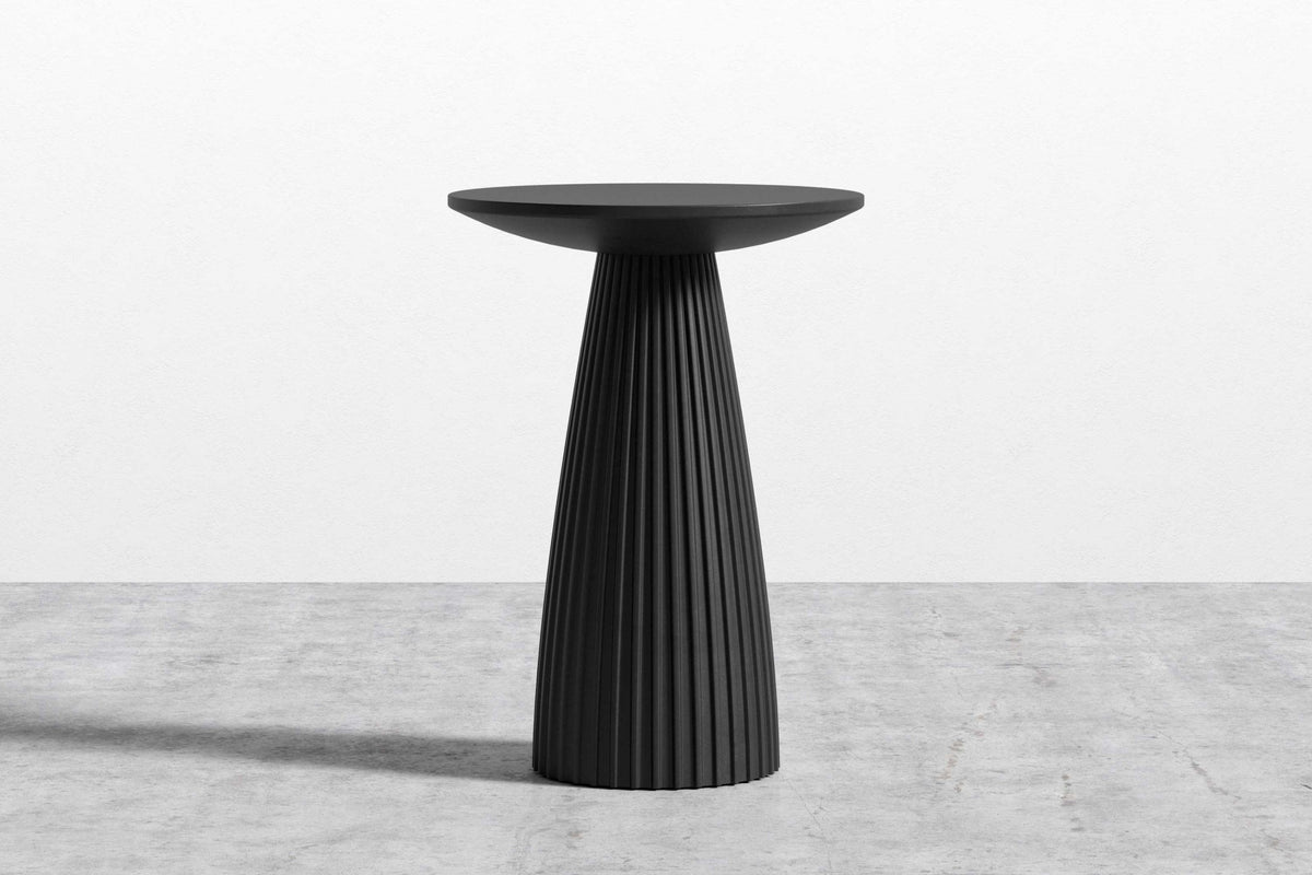 Valencia Noira Glass Fiber Side Table, Black