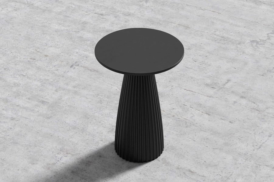 Valencia Noira Glass Fiber Side Table, Black