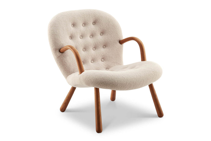 Valencia Nova Faux Sheepskin Accent Chair, Beige Color