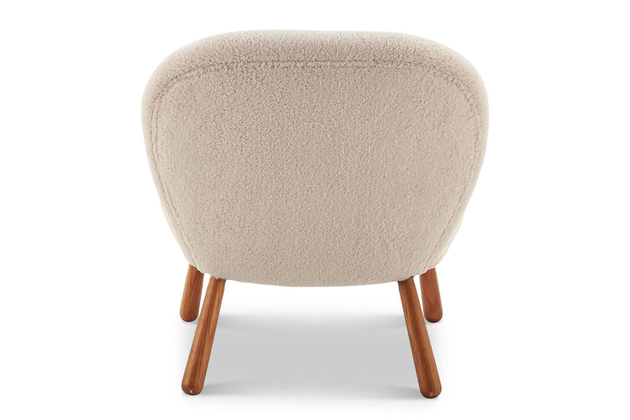 Valencia Nova Faux Sheepskin Accent Chair, Beige Color