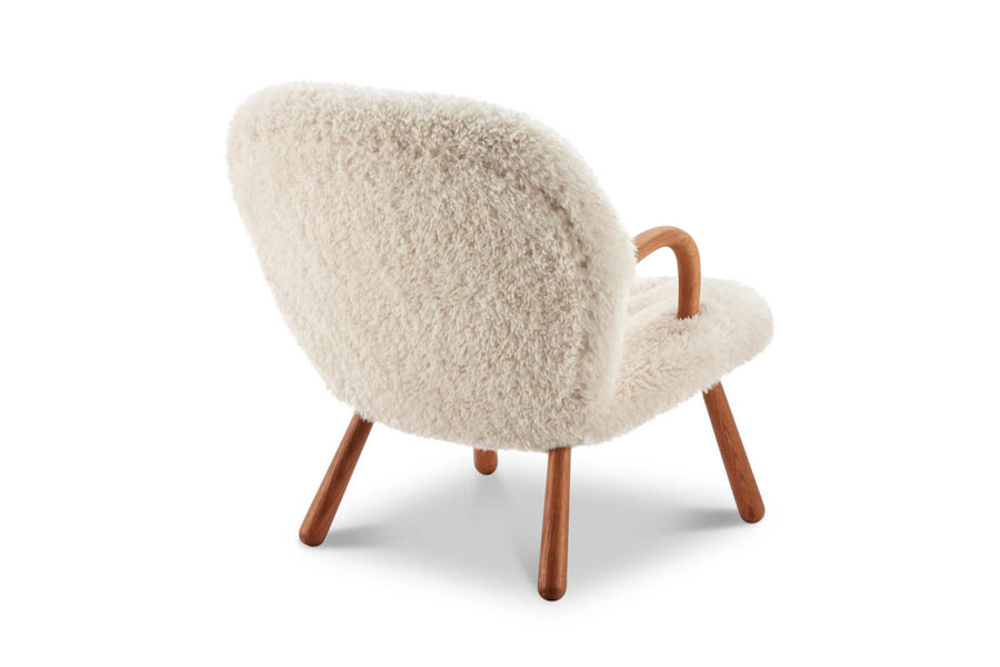 Valencia Nova Faux Sheepskin Accent Chair, Cream Color