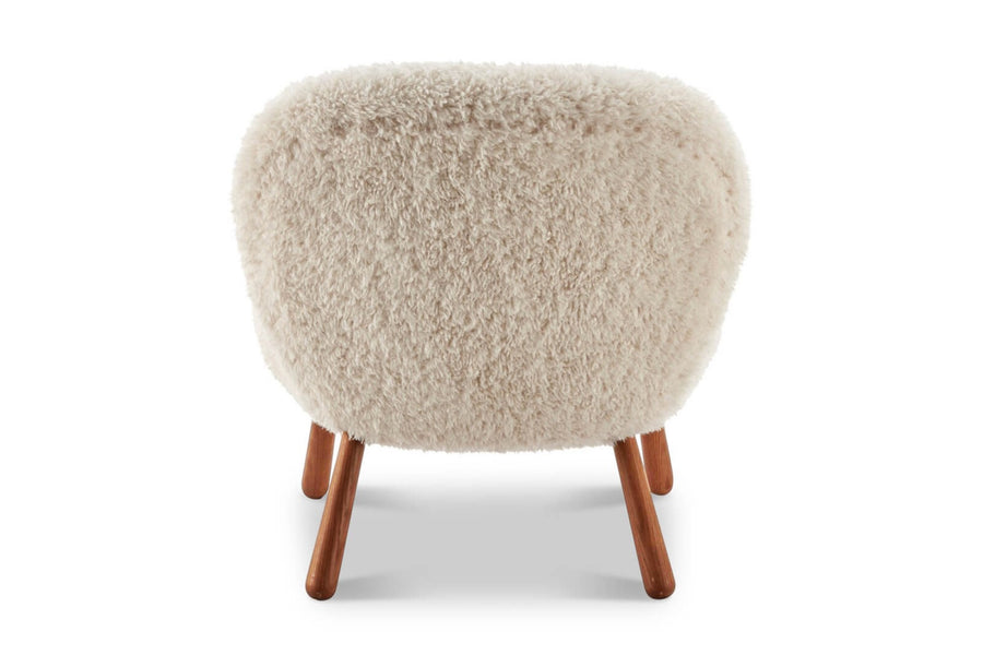 Valencia Nova Faux Sheepskin Accent Chair, Cream Color