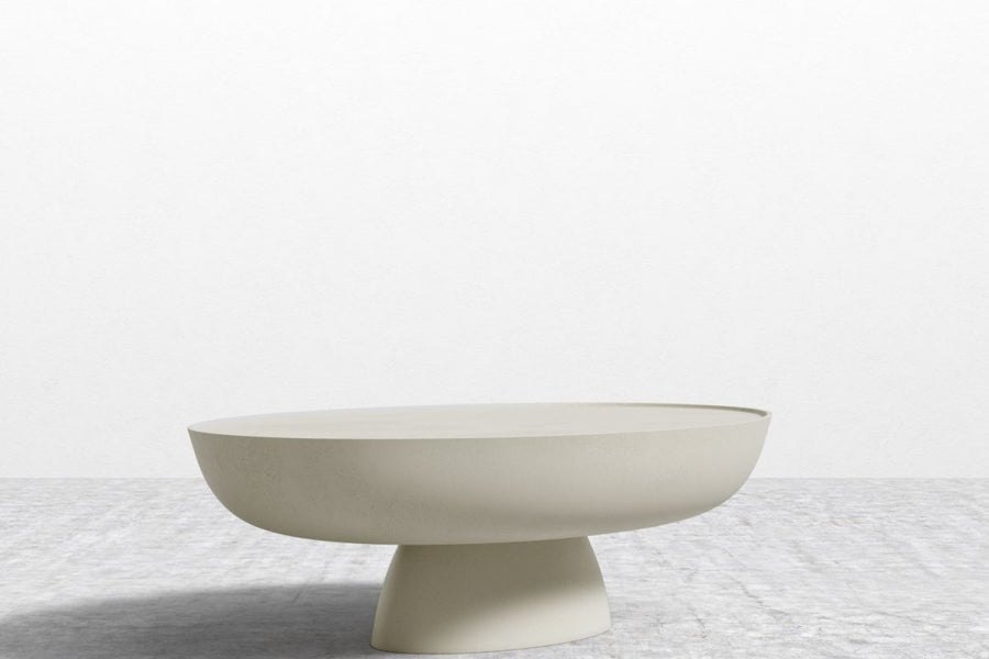 Valencia Nymari Concrete Coffee Table, Beige