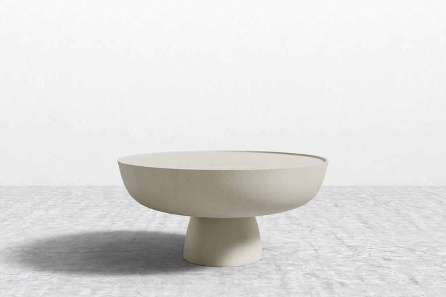 Valencia Nymari Concrete Coffee Table, Beige