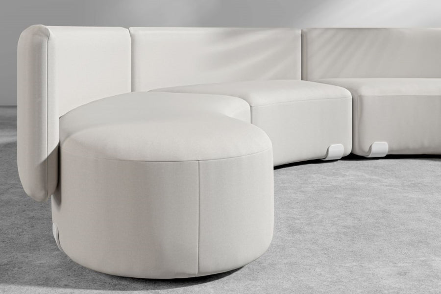 Valencia Onda Fabric Outdoor Modular Sectional, White