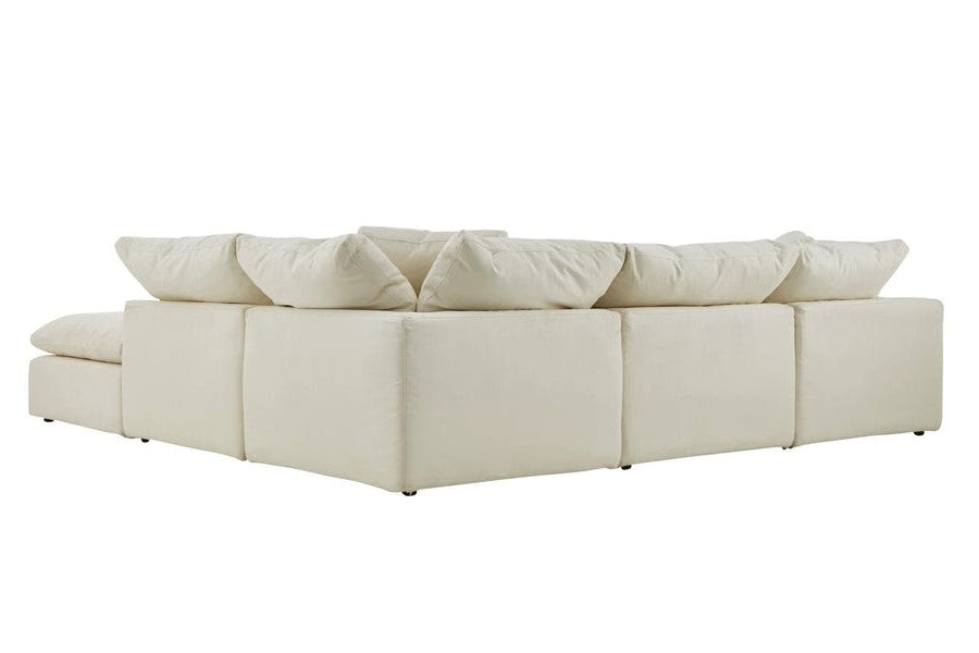 Valencia Ophelia Fabric Modular Sectional Lounge, 3 Seats with Right-Sectional, Beige